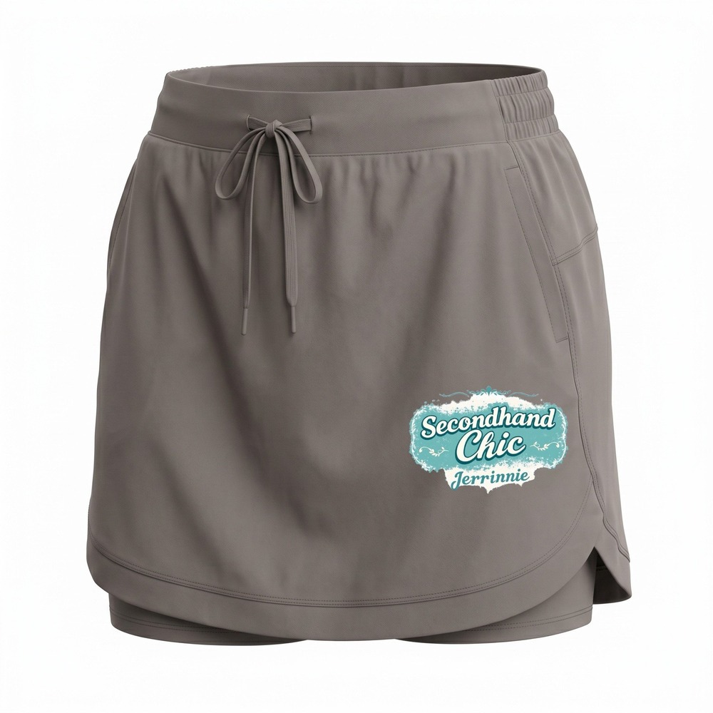 RBX Active Dolphin Grey Stretch Woven‎ Skort Plus Size 3X Tulip Hem 308000 NWT